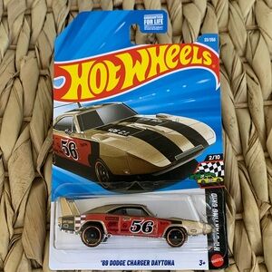 1969 Gold Dodge Charger Daytona Hot Wheels Race Car 56 HotWheels New